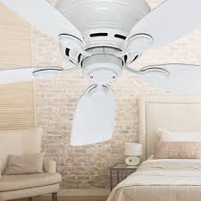 Hunter cedar key 52 indoor/outdoor flush mount ceiling fan in matte black by hunter fan company. Hunter Flush Mount Hugger Ceiling Fans Delmarfans Com