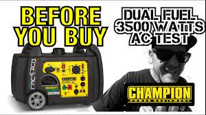 Enjoy the quiet 61 dba for up to 14 hours on gasoline or. Before You Buy Champion Dual Fuel 3500w Inverter Generator Youtube