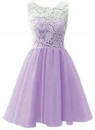Lilac Bridesmaid Dress Tulle Prom Dress Purple Homecoming Dress Lace Party Dresses