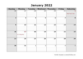 2022 monthly template calendarholidays net