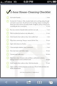 2 Hour House Cleaning Checklist Responsibility Chart