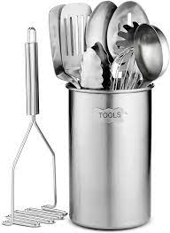 When pairing with stainless steel, you'll want to lightly move food around the pan or pot and avoid pushing harshly into the bottom or scraping the bottom as both will, over time, leave little scratches. Best Utensil Sets For The Home Kitchen