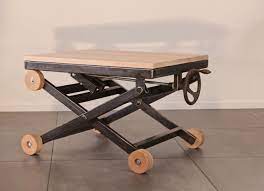 Tables are handy for any workshop and having a scissor lift table is even better. Metal And Wood Scissor Lift Coffee Table The Practical Engineer