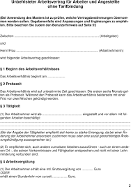 Es ist ein gemeinsames prinzip, das in fast jedem arbeitsvertrag verankert ist. Muster Unbefristeter Arbeitsvertrag Fur Arbeiter Und Angestellte Ohne Tarifbindung Pdf Free Download
