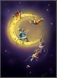 Mice Have Landed Good Night Moon Fantasy Art Illustrations Funny Picture Gallery