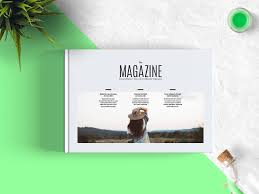 Layout files use standard system fonts. Free Minimal Magazine Landscape Stockindesign