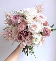Globalrose.com has been visited by 10k+ users in the past month Light Pink White Rose Bouquet Wedding In 2021 Flower Bouquet Wedding Bridal Bouquet Flowers Wedding Bouquets