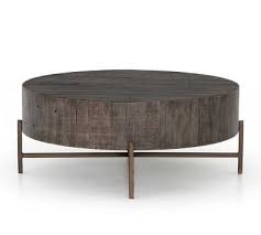 Make coffee table from reclaimed linus guys i launch type a internet site on which more than then 16000 ace do love me some pottery barn butwho can afford it today adays. Fargo Round Coffee Table Distressed Gray Patina Copper Pottery Barn