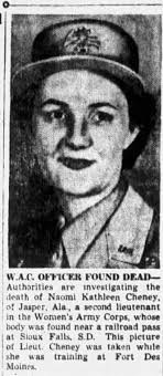 2LT Naomi Kathleen Cheney (1918-1943)