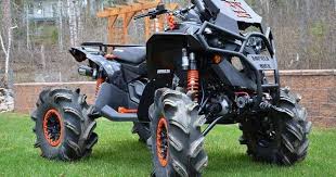 Ostacriuser S Nice Can Am Four Wheeler Lifted Orange Gelandefahrzeug Motocross Maschinen Quad