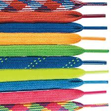 Shoelaces flat coloured shoe laces football boots trainer shoes adults kids. Shoelaces For Children Multi Colored Shoelaces