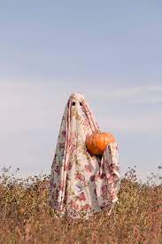 During the day, the pearlized finish of the ghost provides added interest and glow and the painted features enhance the. Cute Ghost Holding Pumpkin By Danil Nevsky