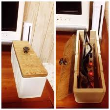 diyコンセントタップbox ゴチャゴチャ配線隠しの方法 ケーブルボックス 配線隠し コード収納