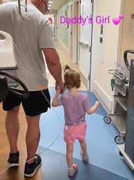 Father's emotional moment with daughter during leukemia treatment