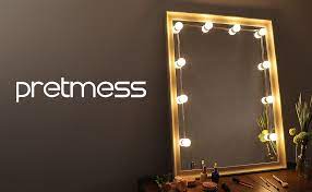 The house we're renting at the moment has a very poorly lit en suite. Pretmess Hollywood Style Vanity Mirror Lights Kit Adjustable Color And Brightness With 10 Led Light Bulbs Lighting Fixture Strip For Makeup Vanity Table Set In Dressing Room Mirror Not Include Amazon Com