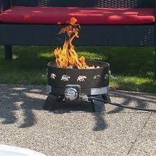The smells, the sounds of the firewood popping in the flame, and observing to coals shine. Paramount Portable 17 71 In Black Propane Fire Pit Bbq 211 Gbk Rona