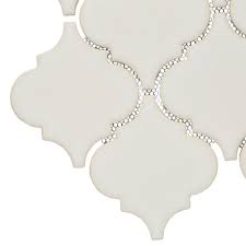 Arabesque tile takes their distinctive shape from design in the middle east. Antique White Arabesque Lantern 8mm Ceramic Mosaic Tile