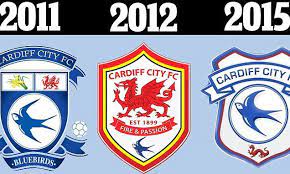A new logo was unveiled on 9 march 2015, incorporating the shield used in the 1927 fa cup final, the typeface from ninian park signage, a small dragon inspired by the one installed on cardiff city hall and the bluebird device restored to the centre of the badge. Cardiff City Logo Logodix