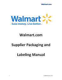 Walmart Com Supplier Packaging And Labeling Manual