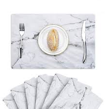 Dinner parties always seem like a great idea. Marble Placemats For Dining Table Set Of 6 Thin Environmental Materials Easy Clean For Kitchen Dinner Party Marble Buy Online In Bahamas At Bahamas Desertcart Com Productid 66592237