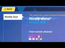 This quizzes are from different topics and they change every week. Honkai Impact 3 Weekly Quiz Daily All Answers Ver 4 0 1 Youtube