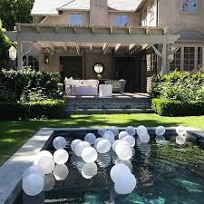 See more ideas about floating pool decorations, pool decor, pool wedding. I Love The Simplicity Of These White Balloons Floating In The Pool Such An Easy Way To Dress Up Pool Party Decorations White Balloons Pool Wedding Decorations