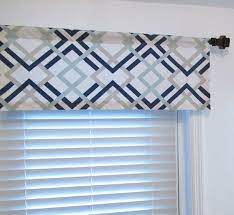Maybe you would like to learn more about one of these? Window Topper Navy Light Blue Grey Geometric Curtain Valance Handmade In The Usa Window Toppers Geometric Curtains Window Treatments Living Room