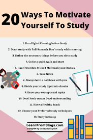 20 Ways To Motivate Yourself To Study - Motivation