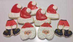 Santa Fave Santa Hat Santa Pants Sugar Cookies By I Am The Cookie Lady Christmas Cookies Decorated Christmas Biscuits Christmas Cookies