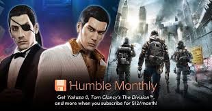 The Early Unlock Games For February Are Yakuza 0 And Tom Clancy S The Division Get These Games Right Away With A 1 Humble Video Game Assassins Creed Origins