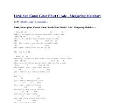 Create and get +5 iq. Kunci Gitar Lagu Iwan Fals Ibu