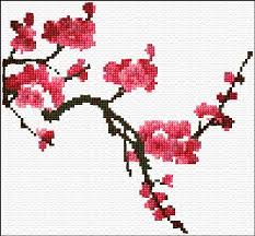Sakura Blossom 8 1351 Floral Cross Stitch Cross Stitch Flowers Cross Stitch Art