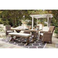 Beachcroft 6 Piece Outdoor Dining Set By Benchcraft At Virginia Furniture Market Outdoor Dining Set Outdoor Seating Set Outdoor Dining