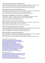 Rv repair and maintenance manual is the most popular resource for owners who prefer to work on their own rvs. 1994 E350 Diesel Motorhome Owners Manual Pages 1 3 Flip Pdf Download Fliphtml5
