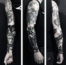 Motorcycle full sleeve tattoos for men creative tattoo. 90 Harley Davidson Tattoos For Men Manly Motorcycle Designs Harley Davidson Tattoos Harley Davidson Clothing Harley Davidson Crafts
