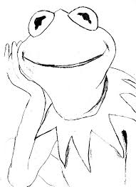 Kermit the frog coloring pages. Muppets Character Kermit The Frog Coloring Pages Coloring Sky