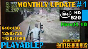 How To Lower The Resolution From 720p In Pubg Performance In Hd 520 I3 6100u Youtube