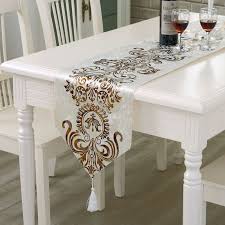 European Table Runner Cloth Luxury Upscale Neoclassical Table Runners With Houppe Wedding Party Dec Cheap Table Runners Embroidered Table Runner Colorful Table