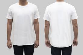 Isolated Front And Back White T Shirt On A Man Body As A Template For T Shirt Design Shirt Mockup Plain White T Shirt T Shirt Design Template