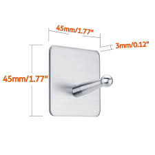 Heavy Duty Wall Hooks Adhesive Hooks Sus 304 Brushed Stainless Steel Hook Wall Hangers Without Nails For Robes C Brushed Stainless Steel Wall Hooks Wall Hanger
