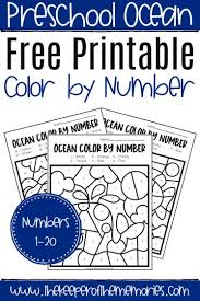 Addition color the leprechaun, rainbow, and pot of gold by solving simple addition problems and then coloring by. Free Printable Color By Number Ocean Preschool Worksheets The Keeper Of The Memories