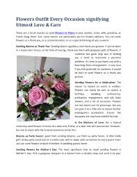 Not only for her, you also can choose various options for a gift for him. Flowers Outfit Every Occasion Signifying Utmost Love By Johnsmithharry Issuu