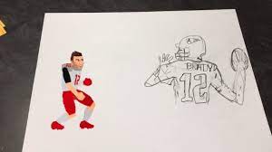 Click here to save the tutorial to pinterest! How To Draw Tom Brady Very Quick Youtube
