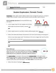 An ionic bond essentially donates an electron to the other atom participating in the bond, while electrons in a covalent bond are shared equally between the atoms. Gizmo Periodic Trends Answer Key