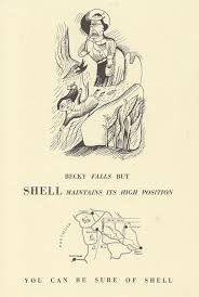 Becky Falls Dartmoor Devon Shell Petrol Comic Map Postcard