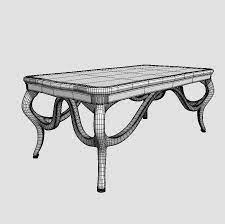 White ceramic pierced side table lily pad ceramic top. Art Nouveau Coffee Table 3d Model 12 Max Obj Fbx Free3d