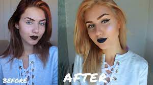 Aiming for a look that is trendy and chic? Bleaching My Hair At Home From Burgundy To Golden Blonde Stella Youtube