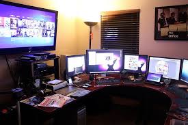 Home Office Pc Gheyming Rig Workstation Setups Work Space Home Office Setup Home Office Space
