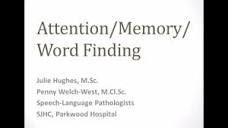 ABI 101 Week 3: Attention/Memory and Word Finding - YouTube