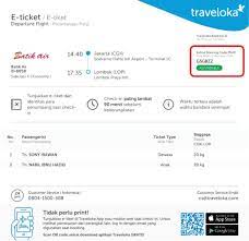 Etiket yang dicetak di atas . Contoh Booking Tiket Pesawat Traveloka Paket Tour Murah Bayar Cash Atau Cicilan Bersamawisata